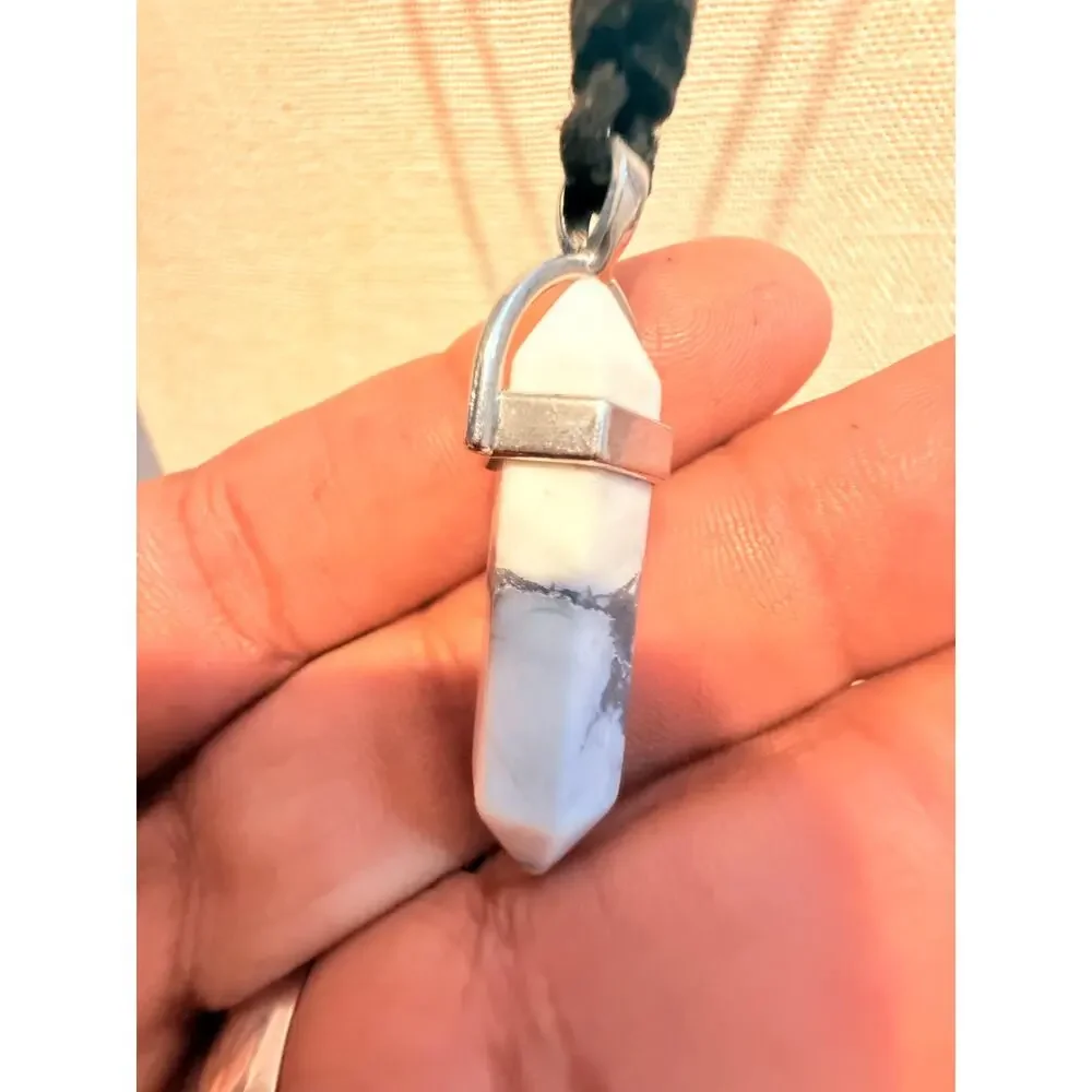 Vintage White stone  Point Adjustable Necklace